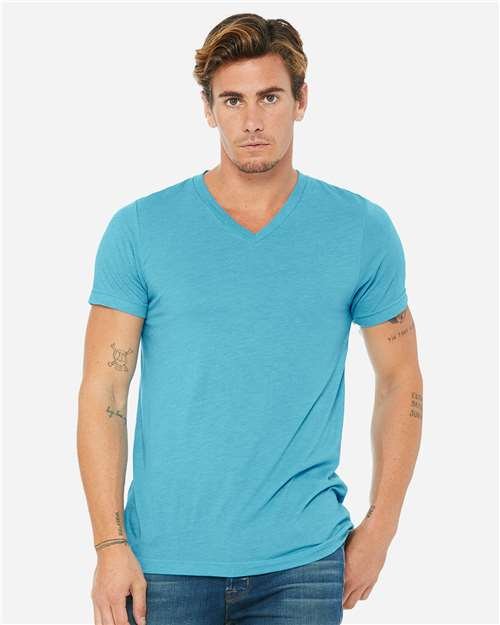 Unisex Triblend V-Neck Tee - Image 5
