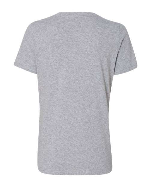 Women's Relaxed Heather CVC V-Neck Tee - Image 3