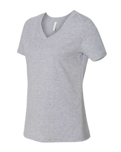 Women's Relaxed Heather CVC V-Neck Tee - Image 4
