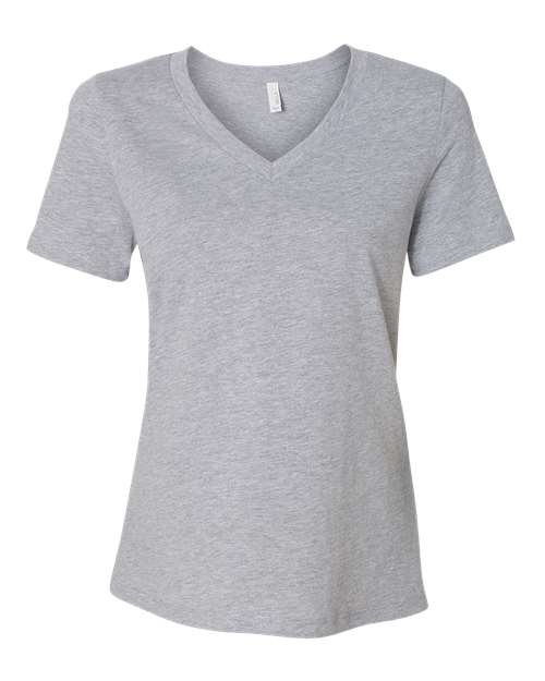 Women's Relaxed Heather CVC V-Neck Tee - Image 2