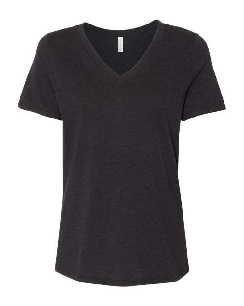 Women's Relaxed Heather CVC V-Neck Tee - Image 5