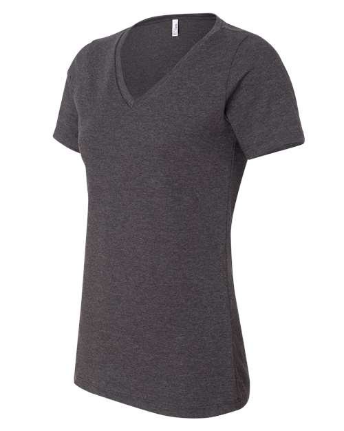 Women's Relaxed Heather CVC V-Neck Tee - Image 10