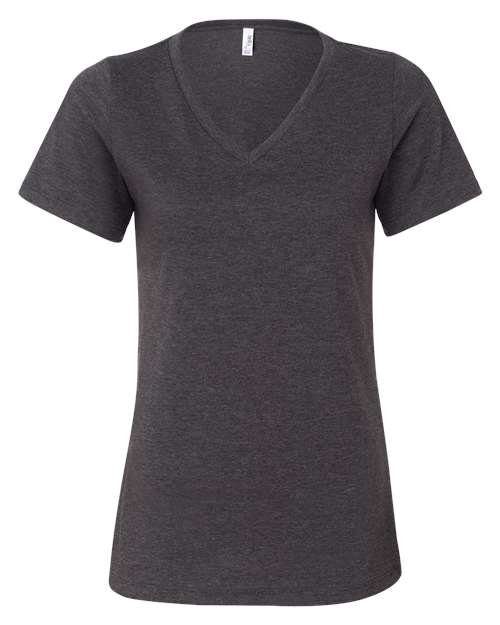 Women's Relaxed Heather CVC V-Neck Tee - Image 8