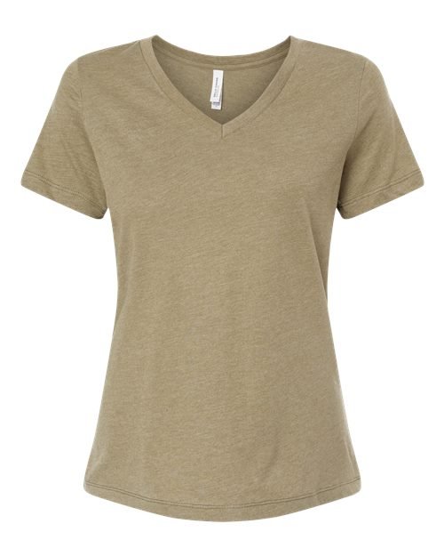 Women's Relaxed Heather CVC V-Neck Tee - Image 27