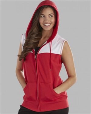 Alternative view of Unisex Sleeveless Hooded Sweatshirt