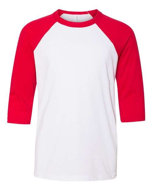 Youth Three-Quarter Sleeve Baseball Tee - Image 14