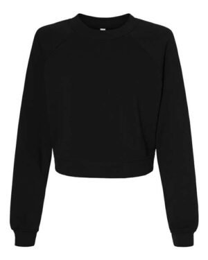Alternative view of Women's Crop Raglan Fleece Crewneck Sweatshirt