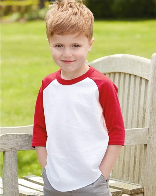 Toddler Three-Quarter Sleeve Baseball Jersey - Image 8