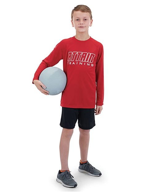 Youth Attain Wicking Long Sleeve Shirt - Image 14