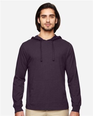 Unisex Eco Jersey Pullover Hooded Long Sleeve T-Shirt