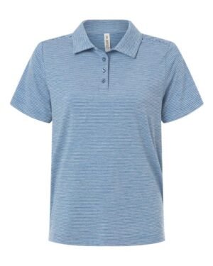 Women's Relay Heathered Stripe Polo