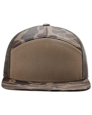 Printed Seven-Panel Trucker Cap
